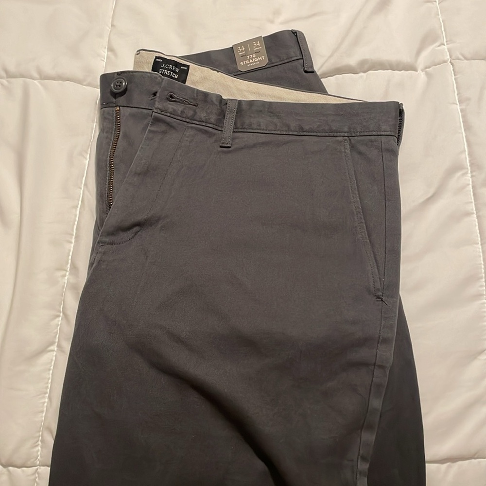 J. Crew 770 Straight Stretch Gray Chinos - Picture 10 of 10
